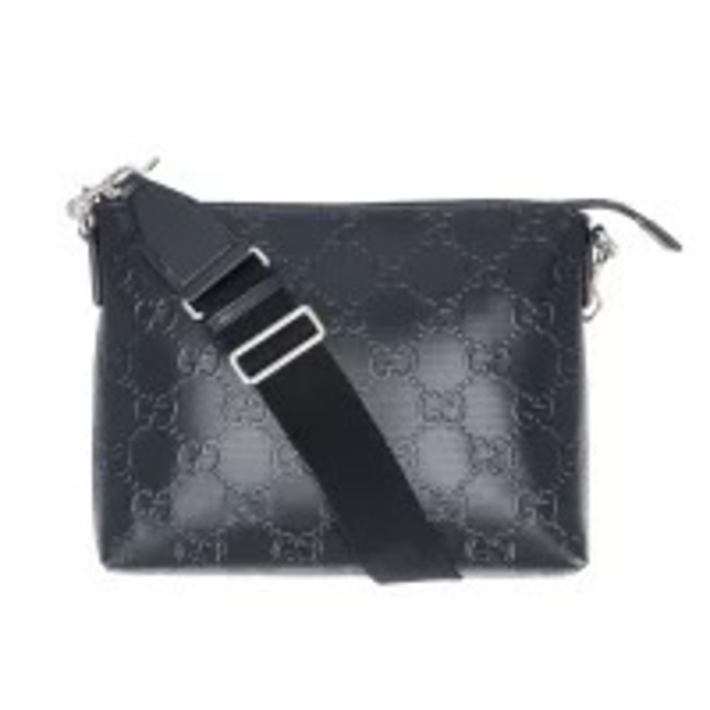 GUCCI GG Embossed Messenger Bag Black SA
